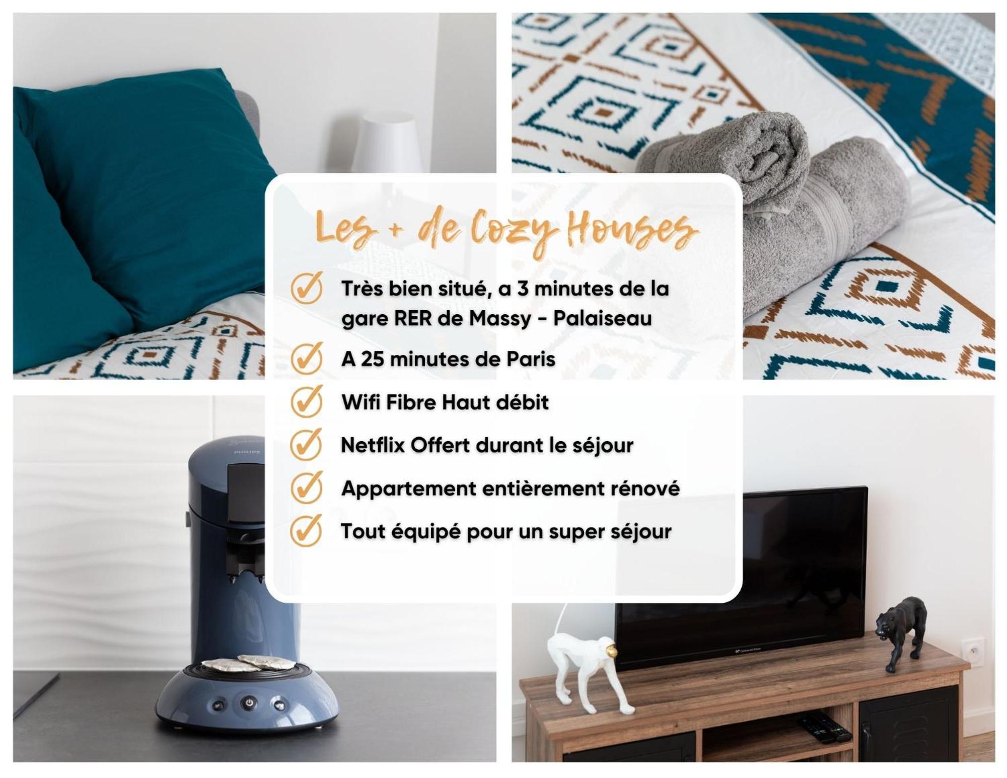 Cozy Appart 5 A 3' De La Gare - Cozy Houses Palaiseau Exterior photo